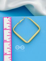 The Eccentric Squares - Golden Statement Hoops