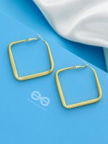 The Eccentric Squares - Golden Statement Hoops
