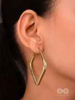 The Eccentric Squares - Golden Statement Hoops