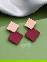 Colourblock Geometric Glam - Statement Dangler Earrings