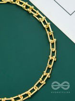 The trail of Connection - Golden Statement Neckpiece