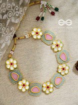 The Royal Indulgence - Statement Golden Set of Neckpiece and Earrings