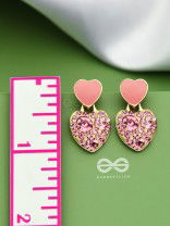 The Gems of Love - Golden Embellished Earrings