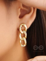 I'm a Badass - Golden Chain Link Earrings