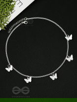 The Beguiling Butterflies - Statement Silver Neckpiece