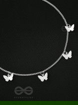 The Beguiling Butterflies - Statement Silver Neckpiece