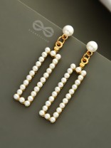 A Pearly Geometry - Statement Pearl Earrings