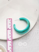 Effortlessly Classy - Statement Hoops (Turquoise)