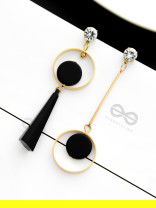 The Upside-Down Glam - Statement Golden Earrings