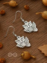 The Funky Flying Owl Danglers - Tiny Trinket Earrings