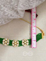 The Classy Elegance - Set of Statement Choker and Studs (Emerald Green)