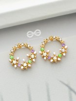 The Garden of Eden - Statement Embellished Enamelled Earrings