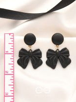 Take a Bow - Statement Earrings (Black)