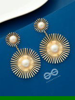 Pearls of Sunshine - Golden Statement Earrings
