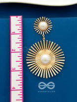 Pearls of Sunshine - Golden Statement Earrings