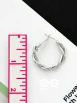 The Intertwined Elegance - Silver Statement Hoops