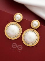 Pearls of Poignance - Statement Golden Earrings
