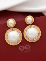Pearls of Poignance - Statement Golden Earrings