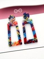 An Abstract Artsy Geometry - Statement Acrylic Danglers