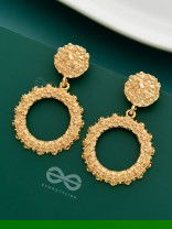 Shimmering Solar Flares - Golden Statement Earrings