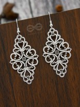 The Ornamental Opulence - Silver Boho Danglers