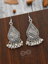 The Intricate Droplets - Oxidised Boho Earrings