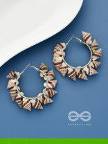 I take the Beach with me - Statement Shell Hoops