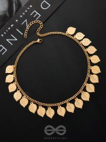 The Autumn Elegance - Golden Statement Neckpiece