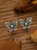 THE LITTLE SHIMMERY BUTTERFLY STUDS - TINY TRINKET EARRINGS