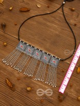 The Bohemian Geometry - Enamelled Oxidised Choker