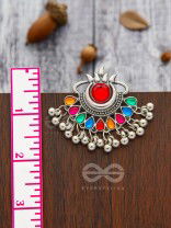 A Bohemian Tale - Embellished Oxidised Earrings (Multicoloured)