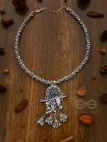 The Charismatic Krishna - Statement Ethnic Enamelled Neckpiece