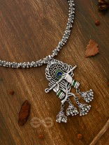 The Charismatic Krishna - Statement Ethnic Enamelled Neckpiece