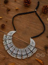 The Chunky Bohemian Statement - Set of Oxidised Earrings and Neckpiece