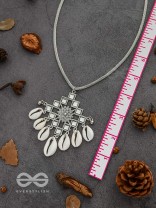 The Shell-Shocked Geometry - Silver Statement Oxidised Neckpiece