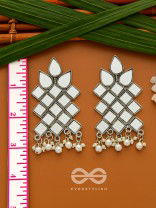 Mirrors on my Ears - Statement Embellished Earrings