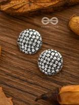 Little Carved Star Buttons - Tiny Trinket Earrings