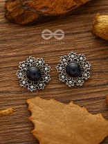 Onyx in a garden - Tiny Trinket Earrings