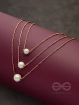Tri-Pearl The Charm - Rose Golden Multi-Layered Neckpiece With Anti-Tarnish Coating