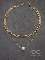 The Layered Elegance - Golden Pearl Multilayered Neckpiece With Anti-Tarnish Coating 