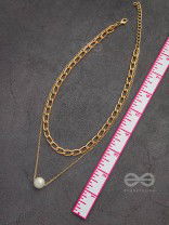 The Layered Elegance - Golden Pearl Multilayered Neckpiece With Anti-Tarnish Coating 