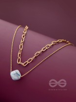 The Marble Marvel - Golden Multi-layered Neckpiece
