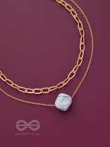 The Marble Marvel - Golden Multi-layered Neckpiece