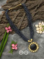 The Timeless Elegance- Beautiful Beaded Neckpiece (Black)