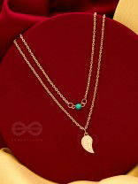 The Turquoise Leaflet - Multilayered Statement Neckpiece With Anti-Tarnish Coating 