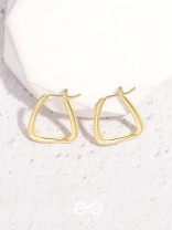 Sun-Kissed Squares- Geometrical Golden Earrings