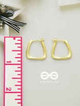 Sun-Kissed Squares- Geometrical Golden Earrings