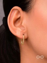 Sun-Kissed Squares- Geometrical Golden Earrings