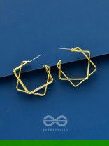 Geometrical Maze- Golden Earrings