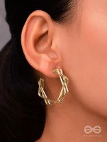 Geometrical Maze- Golden Earrings